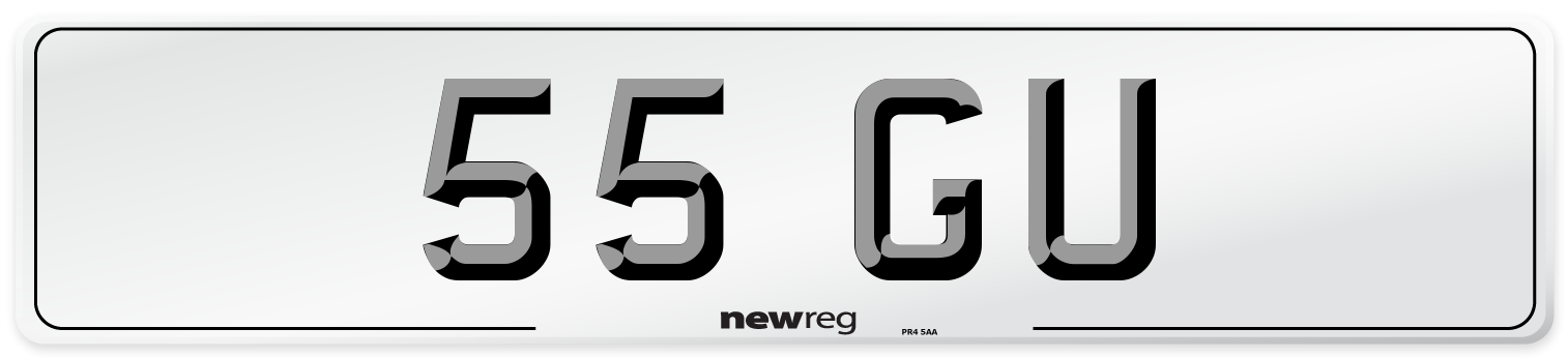 55 GU Number Plate from New Reg